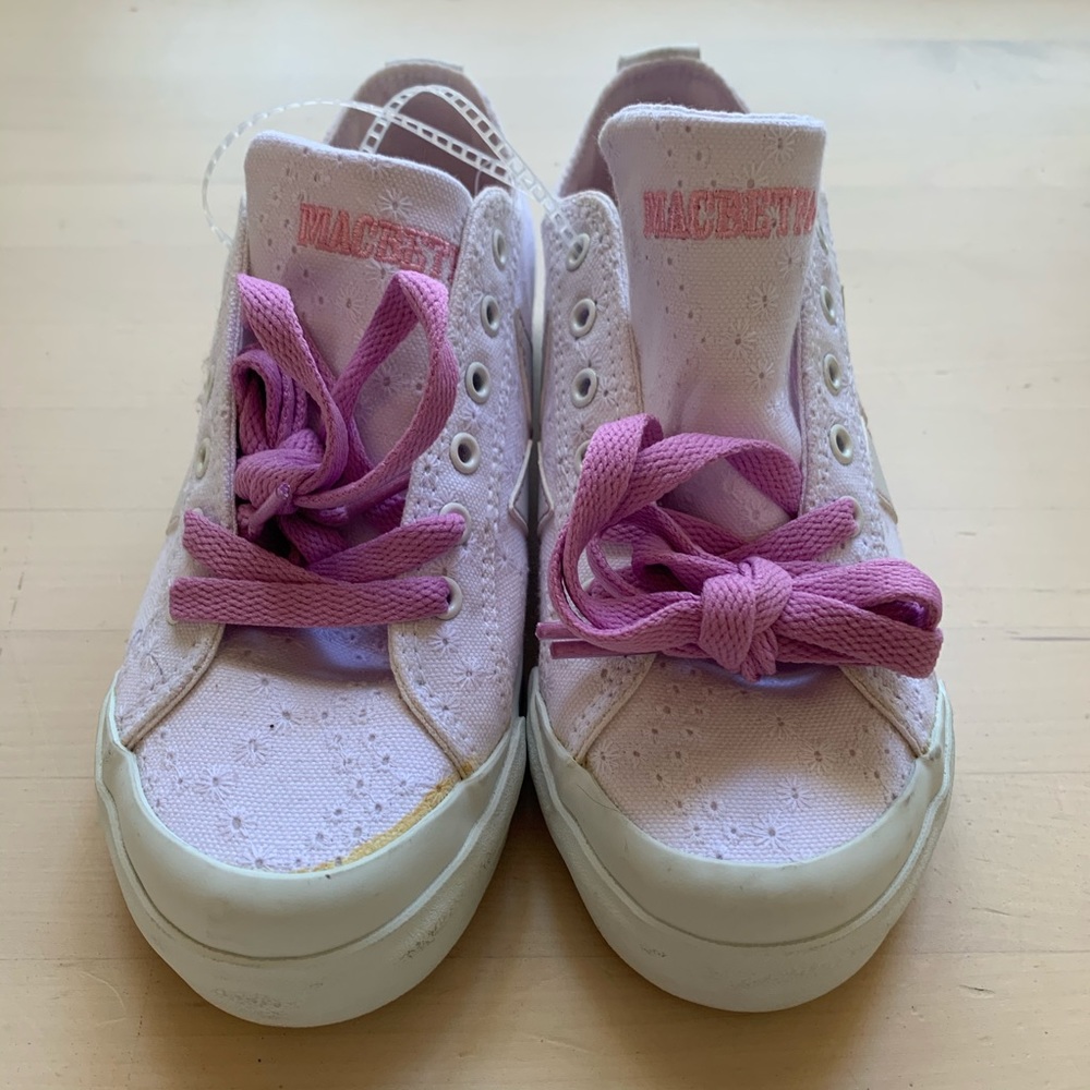 Macbeth Vegan Shoes - Rare - White & Pink - Womens